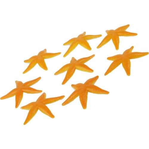 Lot 8 Plastic Starfish Tropical Luau Fish Tank Aquarium Ornament Party Favor