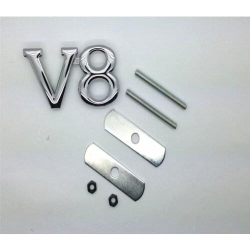 1Pcs Chrome V8 Metal Badge For Car Body Front Grill Grilles Badge Emblem