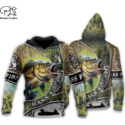 PLstar Cosmos Bass Fishing Fashion Mens/Women Sweatshirt Funny Animal 3D Print Hoodies Harajuku Jacket outdoor Casual Style-2