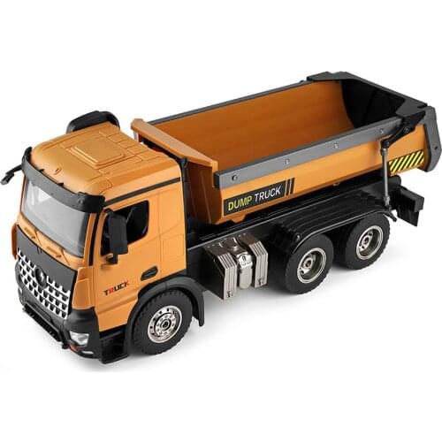 A929 RC Dumping Truck 1:14 2.4GHz 10CH Remote Control Dump Self-discharging Engineering Truck LED Light RC Car Toy