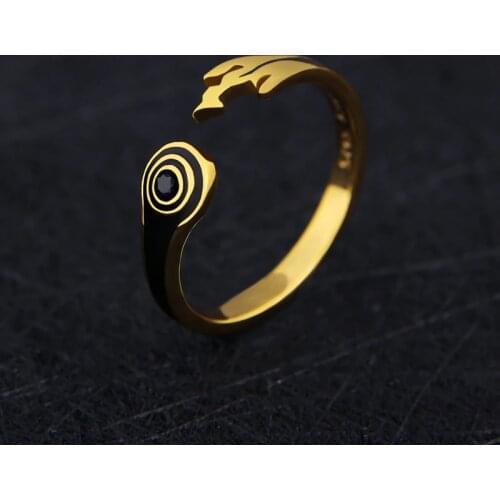 Uzumaki Kurama Nine Tail Fox Anime Ring Adjustable 55.9~60.9mm Cosplay Prop Daily Cos Gift N1