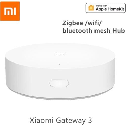 Newest Xiaomi Multimode Smart Home Gateway ZigBee WIFI Bluetooth Mesh Hub Work With Mijia APP Apple Homekit Intelligent Home Hub
