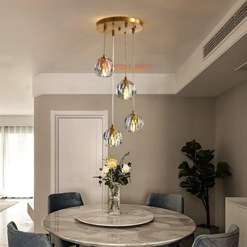 Modern Crystal Chandeliers Lighting Fixture Living room Bedroom Dining Restaurant lustre Chandelier Light Fixtures Lamps