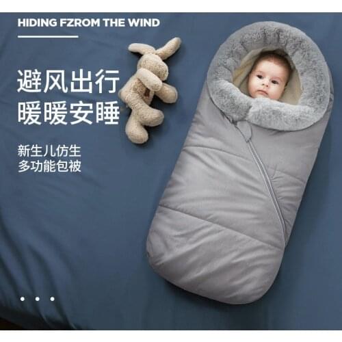 Baby Stroller Sleeping Bag Dual-Purpose Blanket Out Pijama Winter Thickened Warm Products Anti-Kick Quilt Sac De Couchage Enfant