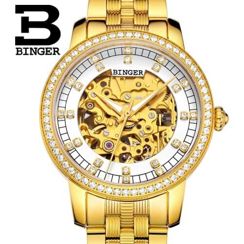 Switzerland Binger Watch Women Luxury Brand Miyota Automatic Mechanical Movement Watches Sapphire Waterproof Ladies Watch 5051L
