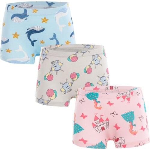 3Pcs/lot Cartoon Kids Girl Underwear For Baby Childrens Boxer Underpants Briefs Girls Underware Pants For 2-9 Y