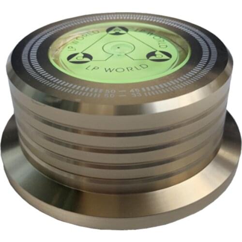 Universal 50/60Hz Lp Vinyl Record Audio Disc Turntable Stabilizer Clamp Aluminum Weight Clamp with Test Speed