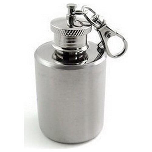Mini 2oz Stainless Steel Wine Bottle To Carry Russian Liquor Creative Alcohol Packaging Barrel With Hanging Buckle