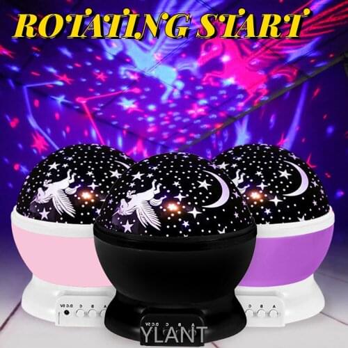 USB Starry Sky light Rotating led Night light Mapping lamp Projector unicorn Kid For children Projection lamp bedroom Decorative