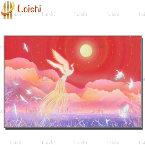 Needlework Diamond Painting Cartoon fantasy phoenix Diamond Embroidery Rhinestone Mosaic Picture by numbers hobby gift custom