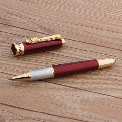 High Quality JinHao 1000 Metal Ball Point Pens Red Dragon Golden Rollerball Pens Stationery Office School Supplies Ink pens