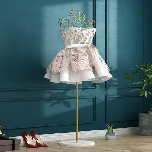 High quality Props Female Half Length Gold Mannequin Wedding Dress Tripod base Display Rack Window Platform cloth mannequin D124