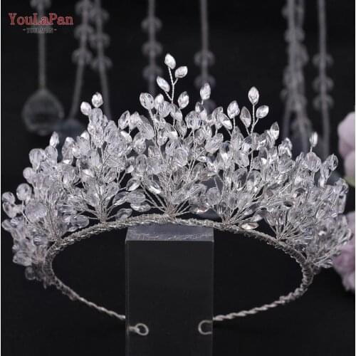 YouLaPan HP361 Bridal Hair Accessories Silver Crystal Bridal Headpieces Headbands Bridal Hair Crown Rhinestone Hair Jewelry