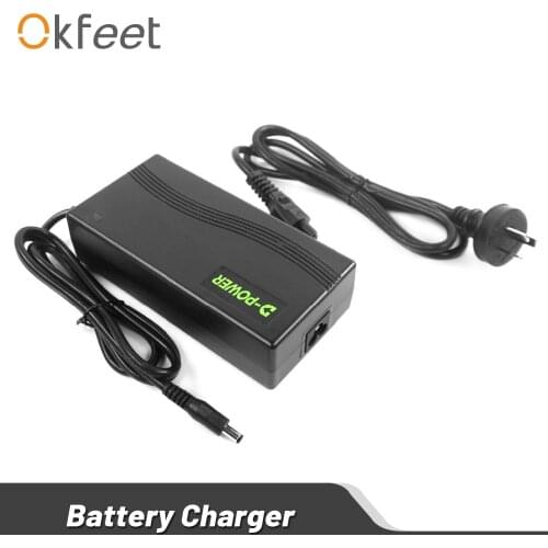 Okfeet EU JAN AU D power High Quality Output 36V48V 2A 3A Li ion Battery Charger for DC2.1 Electrical Bicycle Bike
