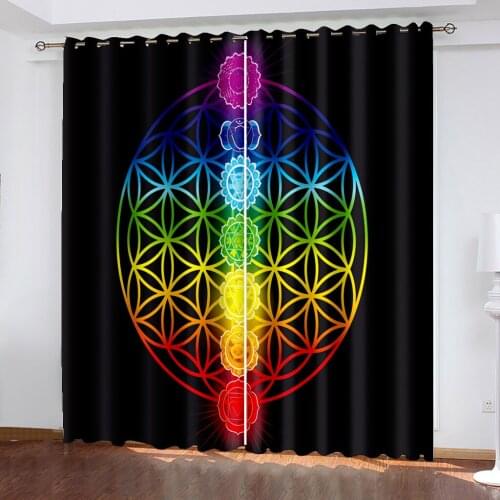 Living Room Shading Decorative Curtain, Multicolored Rings, Home Textiles, Bedroom Grommet Curtains