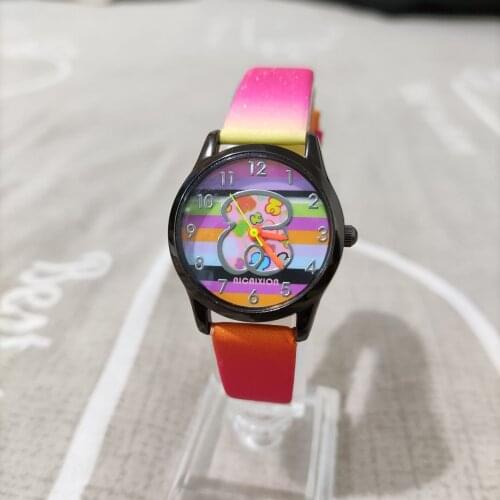 2021 New Fashion Cute Bear Small Dial Casual Quartz Women Watch Luxury Brand Creative Colorful Leather Strap Watch Gift reloj