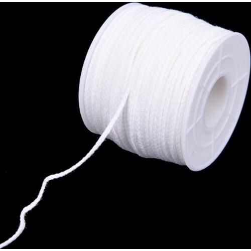 1pc Spool Of Cotton Square Braid Candle Wicks Core For Candle Making 61m X 2.5mm HOT