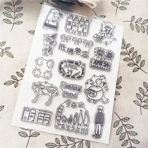 11x16CM selling Cute humor transparent seal clear stamps silicone seal roller stamps DIY scrapbook album / card production