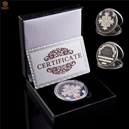 2018 USA Distinguished Flying Cross Medal Token Military Silver Plated Metal Challenge Coin Collection Gift W/Luxury Box
