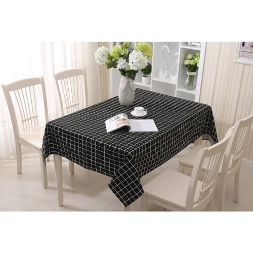 2020 Plaid Lattice Party Table Cover Cloth Tablecloth Yarn Dyed Plain Tablecloths Dining Kitchen Protector oilcloth Table Cover