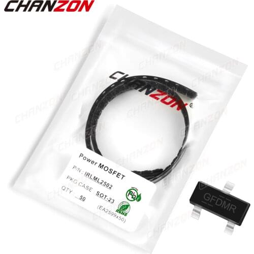 50Pcs IRLML2502 SOT-23 Power Mosfet Transistor Bipolar Junction BJT Powerful Triode Tube Fets SMD 4.2A 20V Integrated Circuits