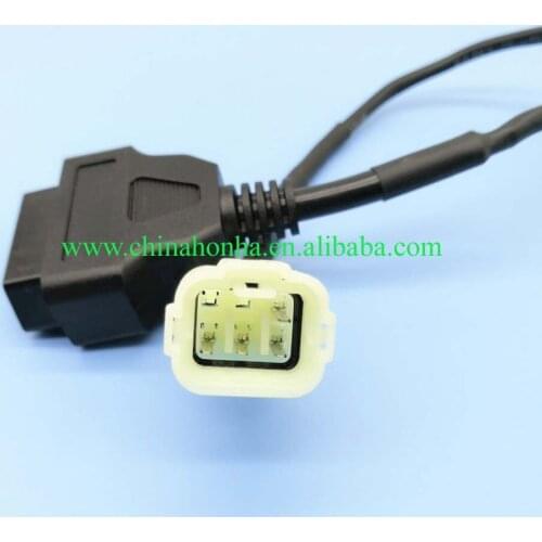 6 pin connector OBD II diagnostic harness electronic cable forKawasaki motorcycle