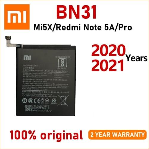 Xiao Mi Original 3080mAh BN31 Battery For Xiaomi Mi 5X MI5X Redmi Note 5A / Pro Mi A1 Redmi Y1 Lite S2 Batteries With Free tools