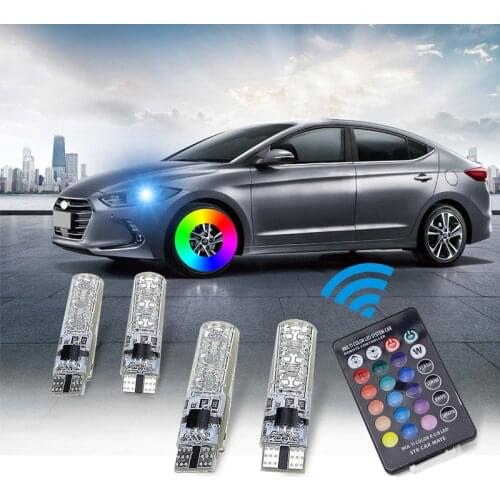 T10 W5W 501 5050 6Smd Car Led Bulb with Remote Control Multicolor Interior Dome Wedge Reading Light Strobe Lamp Side Light Bulbs