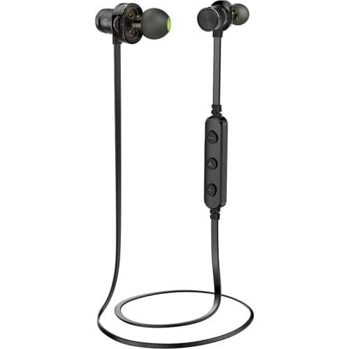 Docooler S2 Wireless Earphone Dual Dynamic Drivers Bluetooth 4.2 Sport In-ear Headset Neckband Earpiece Headphone for Smartphone