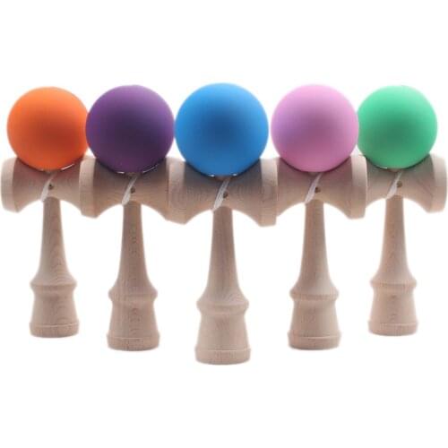 Rubber Paint Kids Toys Wooden Kendama Skillful Juggling Ball Toys Stress Relief Educational Toy for Adult Children Outdoor Sport
