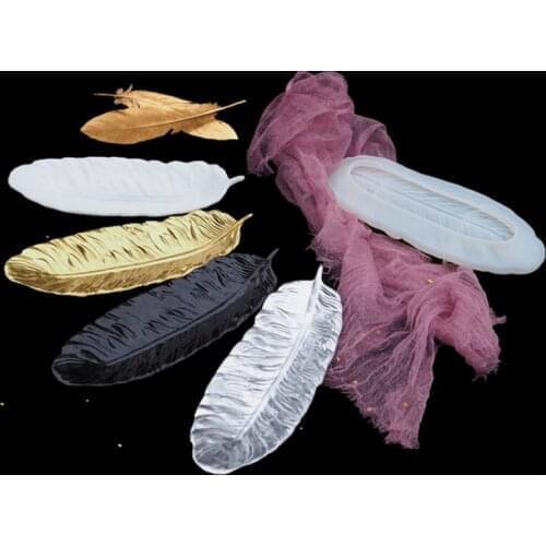 Diy Crystal drop mold feather wing box tray Ab Glue European dish plate silicone mold
