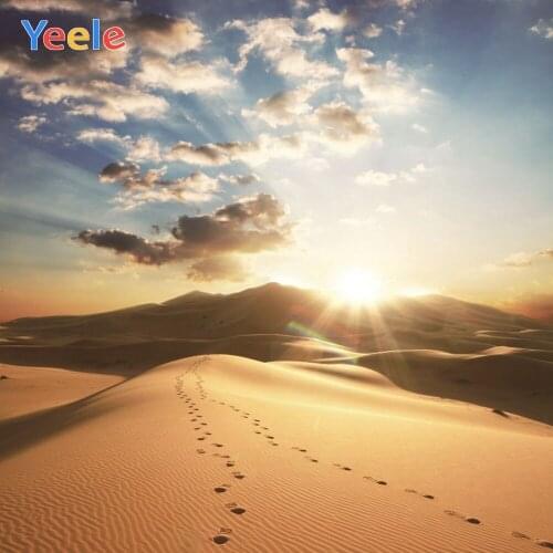 Yeele Desert Sky Cloud Sun Nature Scenery Photography Backdrops Custom Baby Portrait Photographic Backgrounds For Photo Studio