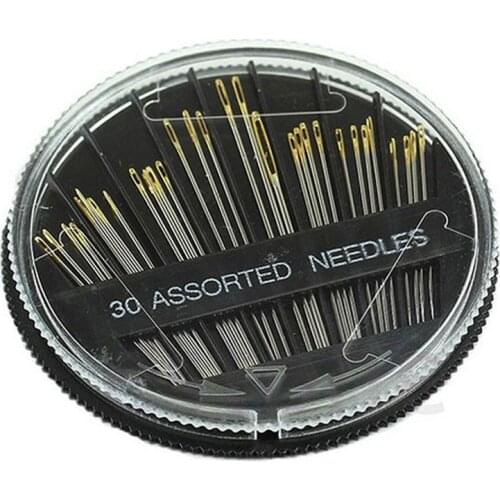 1 Box / 30 Hand-Stitched Embroidery Needles Gold End Box Needle Embroidery Repair Process Quilting Sewing Garment Factory Tools