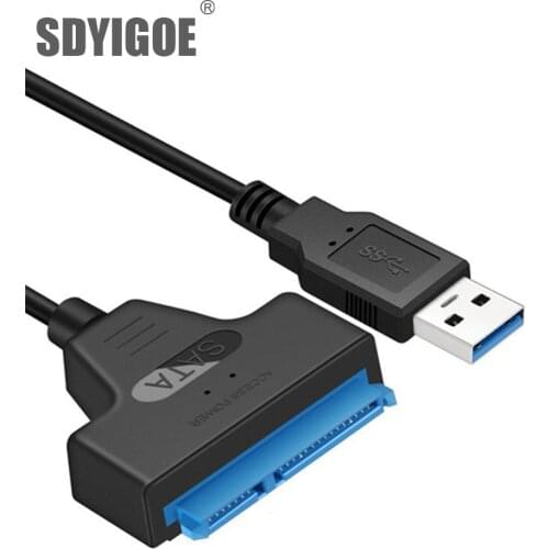 SDYIGOE USB SATA 3 Cable Sata To USB 3.0 Adapter UP To 6 Gbps Support 2.5inch SATA3 External SSD HDD Hard Drive 22 Pin Sata III