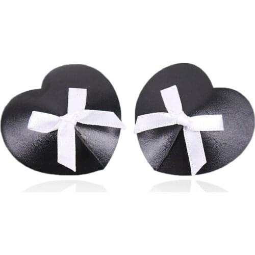Heart bow Adhesive Nipple Covers sexy women Pads fetish Body Breasts Stickers Disposable Milk Paste babydoll Chest Paste Bra
