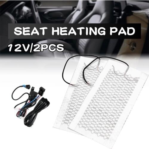 12V 2 Car Seat Heating Pad Carbon Fiber Heated Seat Heater heating 12 V Pads 2 5 6 Level Switch Winter Warmer Seat Covers