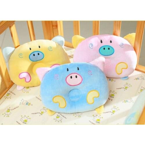 New Baby Girl Boy Kids Toddler Pillow Prevent Flat Head Memory Foam Velvet Geometry Cushion Sleeping Support Pillows One Pieces