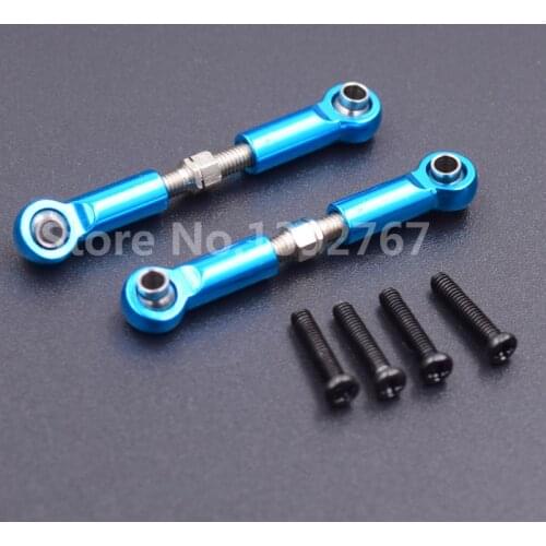 WLtoys Upgrade Aluminum Alloy Parts Front / Rear &Servo Link(Al.) For RC Car WL toys 1/18 Scale Models RC A959 A969 A979 k929