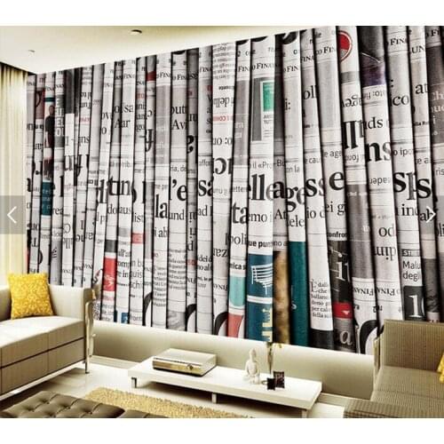 Custom retro wallpaper, newspaper murals for the living room restaurant coffee shop background wall vinyl papel de parede