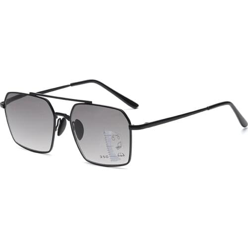 Anti-Blu-ray Reading Glasses Sunglasses for Men Multi-focus Distance and Near Dual-use Presbyopic Glasses +1.0 +2.0 +3.0 +4.0