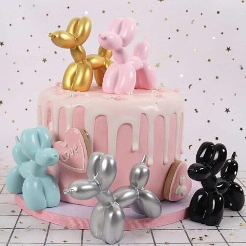 Small Craftwork Gifts Animals Lucky Accessories Dessert Cake Antiskid Balloon Dog Statue Sculpture Home Nordic Art Figurine