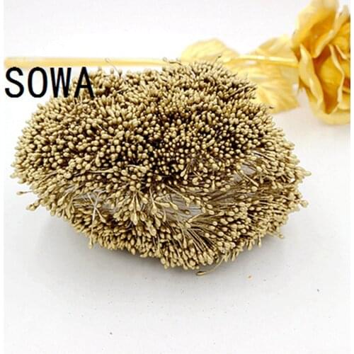 Size 1mm Pearl Flower Stamen Golden Color Pistil Cake Decoration Craft DIY Wedding Decoration(4500pcs/Lot)