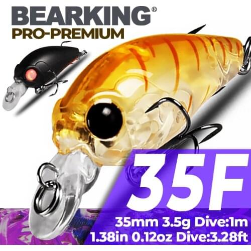 Excellent hot professional fishing tackle bearking quality fishing lures,35mm,3.5g dive 1.0m each lot 5pcs crank free shipping