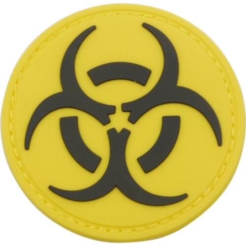 Biohazard Radiation Symbol Sign Patch Danger Poison Toxic Warning Applique Patch Badbe for Backpack Jacket
