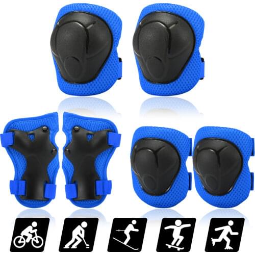 Skybulls 6pcs/set Cycling Skating Protective Gear Pads Knee Elbow Pads Wrist Guards Outdoor Sport Safety Protector For Kids