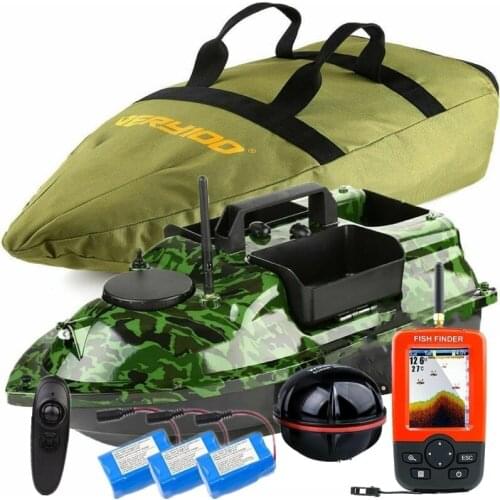 VERY100 500M RC Boat Fishing Bait Boat Carp Bait/Hook Post Speedboat 3 Hoppers,Optional GPS LCD Fishfinder Sonar Sensor,Handbag