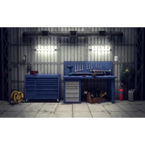 Garage Interior Background Vinyl cloth High quality Computer print wall photo backdrop