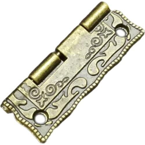 Mini Vintage Antique Carbinet Drawer Hinge Wooden Furniture Jewelry Gift Box Brass Hinge Furniture Hinge
