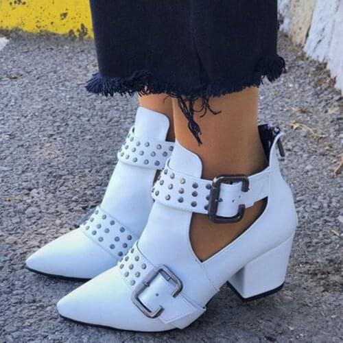 2020Women Boots Fashion Casual Ladies Shoes Boots Suede Leather Buckle Boots High Heeled Zipper Snow Shoes For Femme