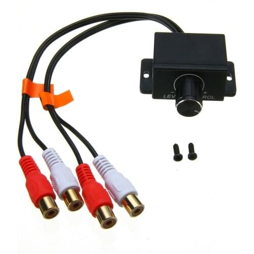 1set Car Audio Regulator Amplifier Volume Control Amplifiers Loudspeaker Bass Subwoofer RCA Level Remote Volume Controller